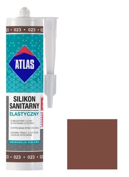 Silikon sanitarny Atlas brązowy 023 280 ml
