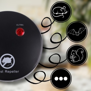 УЛЬТРАЗВУКОВОЙ ОТПУСКАТЕЛЬ ГРЫЗУНОВ 360 МЫШИ КРЫСЫ ЛЮДИ ДО 150 м 90-110 дБ