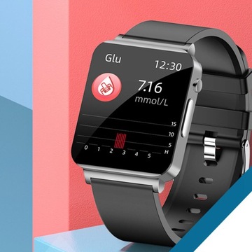 Inteligentny zegarek Krokomierz Kalorie Fitness Srebrny