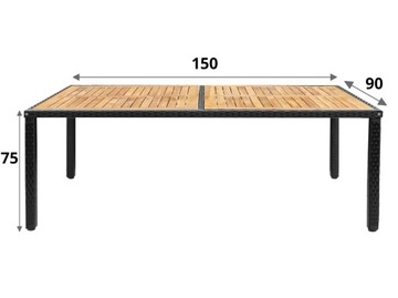САДОВАЯ МЕБЕЛЬ GUSTAVO 6 ЧЕЛОВЕК ТЕХНОРАТТАН AKACJA