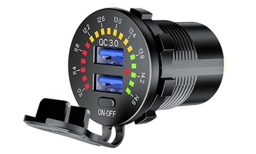 USB WC 3.0 woltomierz cyfrowy LED miernik skala