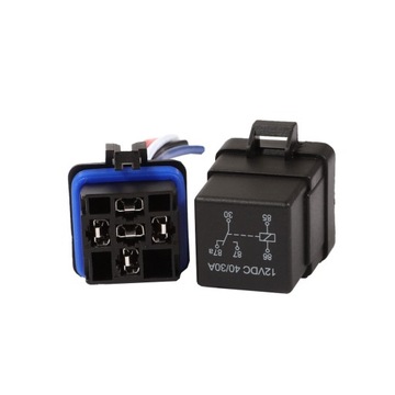 ЖГУТ РЕЛЕ ГЕРМЕТИЧНЫЙ ОСНОВАНИЕ 5-КОНТАКТНАЯ РОЗЕТКА 3 ШТ. 12 В 40 А