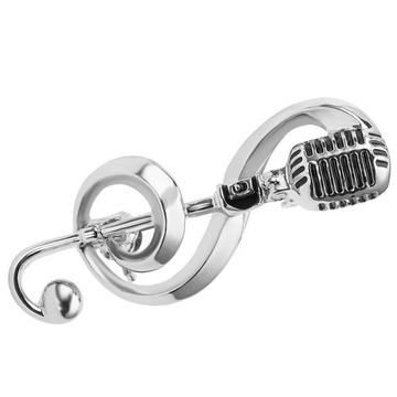 MIKROFON MUZYCZNA BROSZKA PIN MODNA BIŻUTERIA