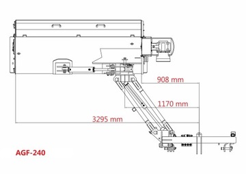 Задняя газонокосилка Jansen AGF-240 Задний боковой мульчер 240 см