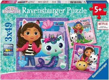 Koci Domek Gabi Puzzle dla dzieci 3 x 49 el.