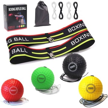 НАБОР ИЗ 4-Х ШАРОВ BALL REFLEX BALL БОКСЕРСКАЯ ТРЕНИРОВОЧНАЯ ГРУША