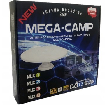 КЕМПИНГОВАЯ АНТЕННА ТВ DVB-T DVBT-2 MEGACAMP USB ДЛЯ АВТОМОБИЛЬНОГО ПРИЦЕПА TIR БАЛКОН