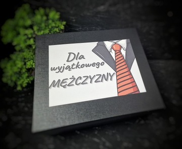PREZENT DZIEN OJCA dla TATY TEŚCIA Portfel skórzany pasek kubek termiczny