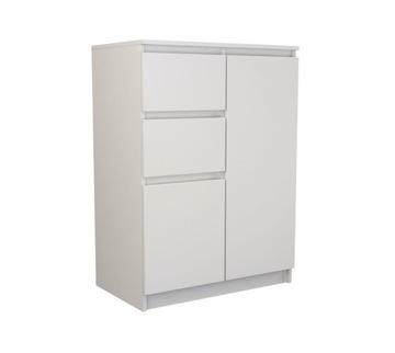Komoda z Szufladami 70 cm Biel Mat