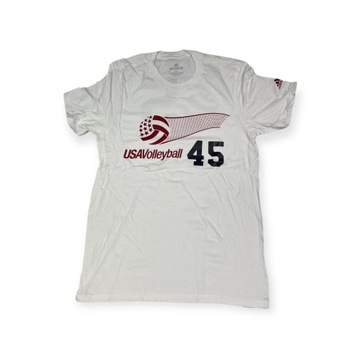 Мужская белая футболка ADIDAS VOLLEYBALL S 45