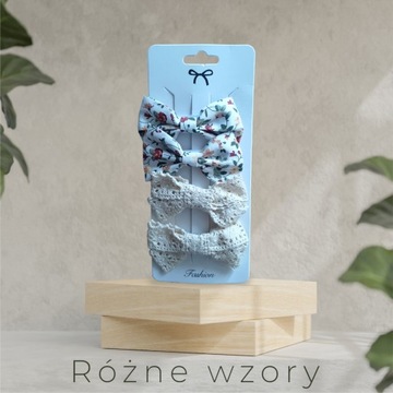 ZESTAW SPINKI 4 SZT DUŻE KOKARDY, SPINKA DO WŁOSÓW