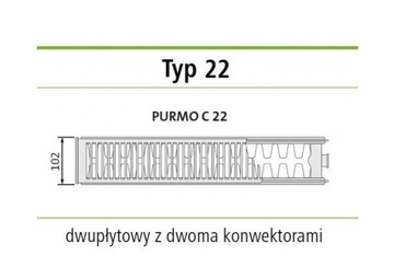 Боковой радиатор PURMO C22 550x1000 1591Вт В НАЛИЧИИ