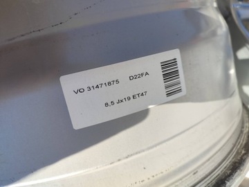ДИСКИ VOLVO V90 S90 8.5JX19 ET47 5X108 31471875