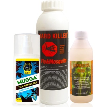 MUGGA SPRAY na KLESZCZE + OPRYSK HARD KILLER 1L