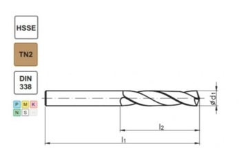 Wiertło kobaltowe spiralne Fanar 11,5 mm 94/142 mm INOX HSSE