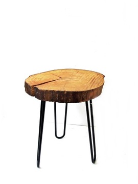 Stolik kawowy nocny podstawka sosnowy szeroki 44-47 cm