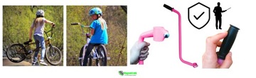 РУЧКА ДЛЯ ОБУЧЕНИЯ PUSH BIKE GUIDE РУЧКА РОЗОВАЯ ДЛЯ ОБУЧЕНИЯ ЕЗДЫ