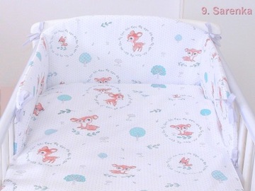 KOMPLET POŚCIEL do łóżeczka 120x60 bawełna 100%