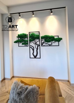 Триптих ДЕРЕВО 130см бонсай мох УКРАШЕНИЕ ИГРОВЫМ МХОМ