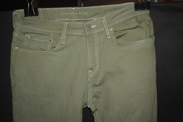 Jeansy Calvin Klein 33/32 khaki