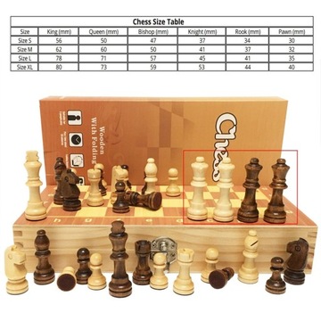 Стиль 34x34 см. 4 магнитные деревянные шахматные фигуры Queens.