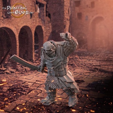 Assault Orc Warleader On Foot The Printing Goes Ev