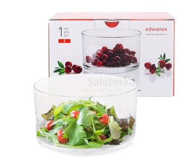 Miska szklana na przekąski sałatkę salaterka dipówka Edwanex 14 cm 700 ml