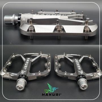 PEDAŁY ROWEROWE HAKURI ALUMINIOWE 3 ŁOŻYSKA LEKKIE PLATFORMOWE MTB DH TRIAL