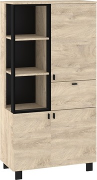 meble GAVES 09 regał na książki loft endgrain/czar
