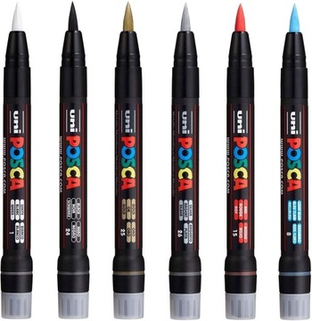Posca Uni PCF-350 pisak do lakieru z końcówką pędzla – pisak metalowy ze sz