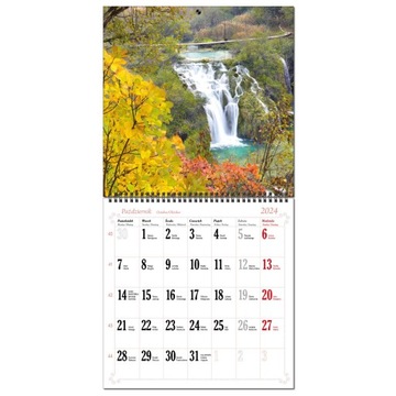 Календарь настенный 2024 30 х 60 см большой многопанельный для заметок ВОДА