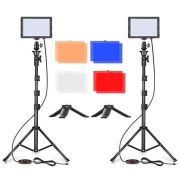 LAMPA WIDEO EMART LED USB Z REGULOWANYM STATYWEM, 5600 K