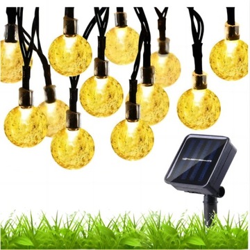 GIRLANDA SOLARNA OGRODOWA LAMPKI ŻARÓWKI 10M