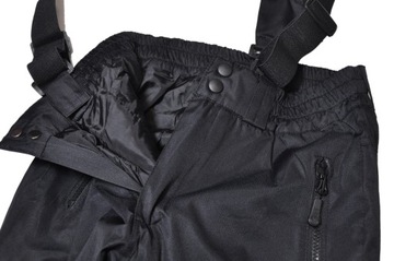 G-TEX Spodnie ZIMOWE na odpinane szelki czarne Narciarskie ocieplane r 146