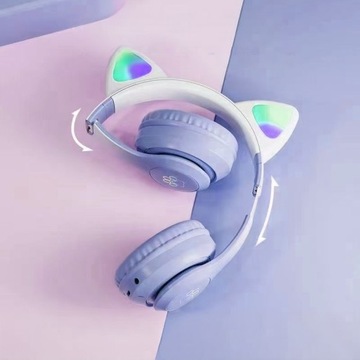 БЕСПРОВОДНЫЕ НАУШНИКИ С КОШАЧЬИМИ УШАМИ BLUETOOTH КОШАЧЬИ УШИ ДЛЯ РЕБЕНКА