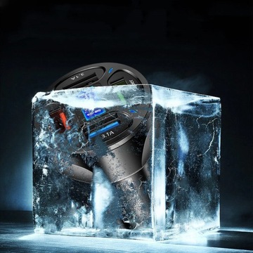 БЫСТРОЕ АВТОМОБИЛЬНОЕ ЗАРЯДНОЕ УСТРОЙСТВО 4xUSB QC