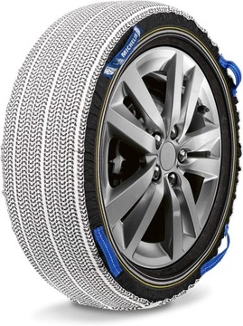 2 ŁAŃCUCHY ŚNIEGOWE TEKSTYLNE SKARPETY MICHELIN SOS 3 205/45R17 215/45R17