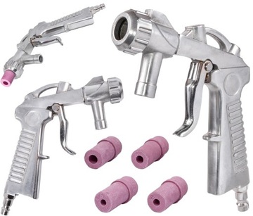PIASKARKA PISTOLET DO PIASKOWANIA KABINA + 4 DYSZE