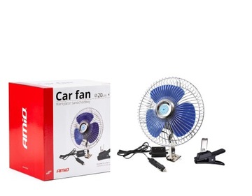 WIATRAK WENTYLATOR SAMOCHODOWY OBROTOWY 24V AMiO