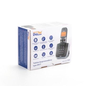 DARTEL LJ-1000 DECT беспроводной стационарный телефон для пожилых людей, черный