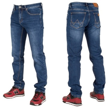 Spodnie męskie jeans W:40 108 CM L:32 granat