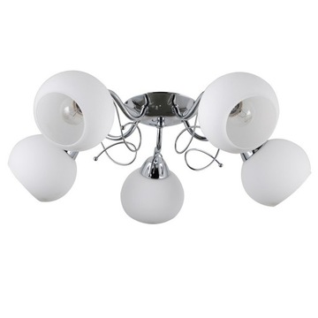 Klasyczna lampa sufitowa MASSERI mleczne klosze