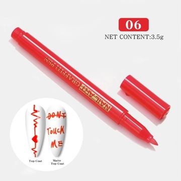 Rysunek artystyczny paznokci Graffiti Pen Wodoodporny ból