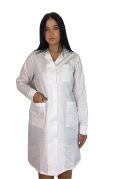 Fartuch laboratoryjny damski biały bawełna r.34