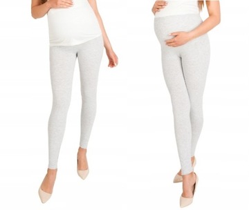 Legginsy ciążowe z panelem getry L SZARE