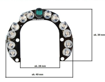 ИК ИК ПОДСВЕТКА ДЛЯ КАМЕРЫ 10 М ТИПА U