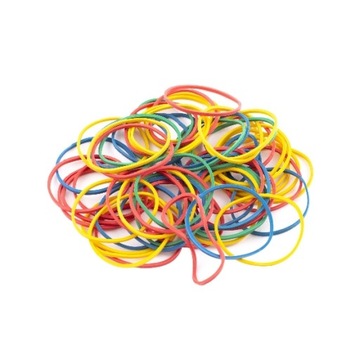 Gumki recepturki 100g mix kolor śr. 5 cm 1,5x1,5mm