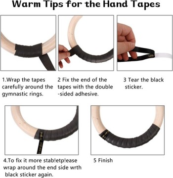 Деревянные гимнастические кольца с ремнями CClife, полный комплект.