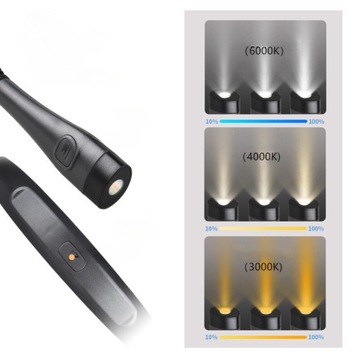 Светодиодный шейный светильник для чтения книг, ГИБКИЙ USB, МОЩНЫЙ аккумулятор.