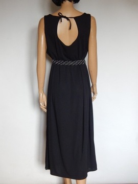 czarna klasyczna sukienka bez rękawów casual 44-50
